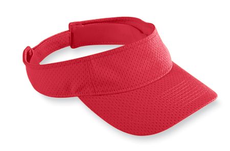 6227A Athletic Mesh Visor - Red - One Size - Lightweight & Breathable