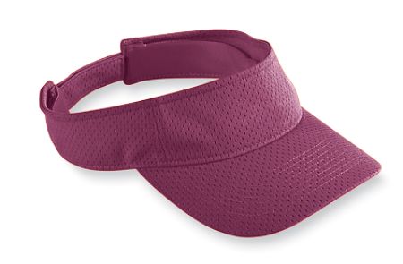 Augusta 6227A Adult Athletic Mesh Visor - Maroon- All