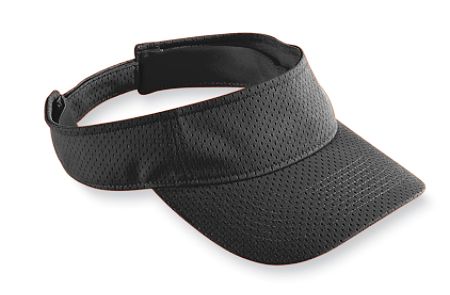 Augusta 6227A Adult Athletic Mesh Visor - Black- All