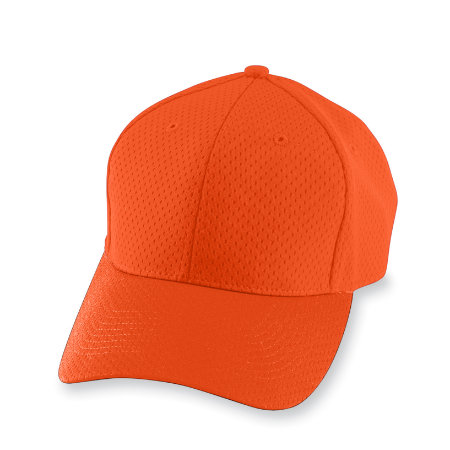 Augusta 6235A Adult Athletic Mesh Cap - Orange- All