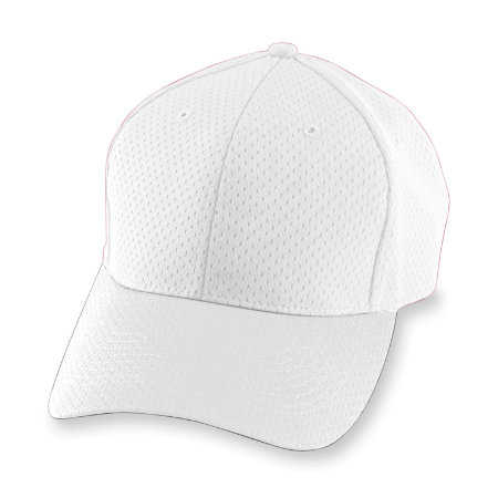 Augusta 6236A Youth Athletic Mesh Cap - White- All