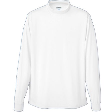 797A Wicking Mock Turtleneck, White, Large