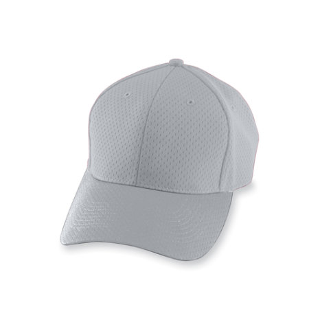 Augusta 6235A Adult Athletic Mesh Cap - Silver- All