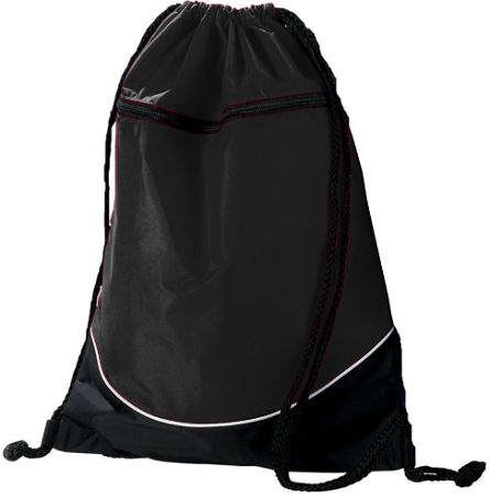 Picture of Augusta 1920A Tri-Color Drawstring Backpack- Black & Black - All