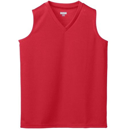 Picture of Augusta 525A Ladies Wicking Mesh Sleeveless Jersey&#44; Red - Large