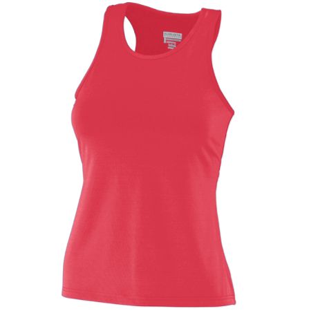 Picture of Augusta 1202A Ladies Poly & Spandex Solid Racerback Tank - Red- Medium