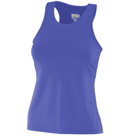Picture of Augusta 1202A Ladies Poly & Spandex Solid Racerback Tank - Purple- Medium