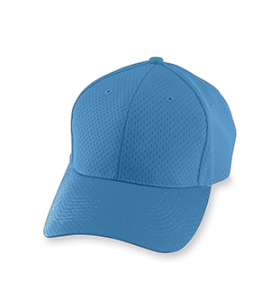 Augusta 6235A Adult Athletic Mesh Cap- Columbia Blue - All