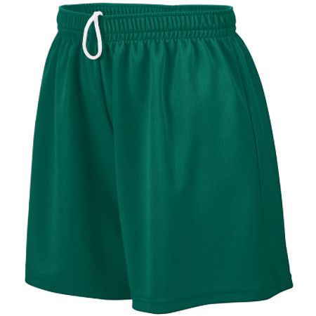 Augusta 961A Girls Wicking Mesh Short- Dark Green - Medium