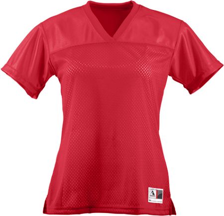 Picture of Augusta 250A Ladies Junior Fit Replica Football Jersey- Red- Medium
