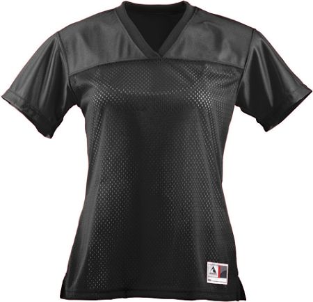 Picture of Augusta 250A Ladies Junior Fit Replica Football Jersey- Black- Medium