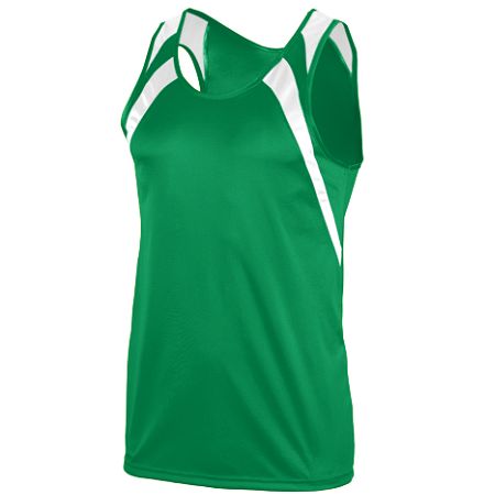 Picture of Augusta 311A Wicking Tank With Shoulder Insert&#44; Kelly and White&#44; XL