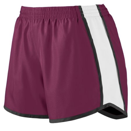 1266A Girls Pulse Team Short, Maroon, Large