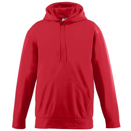 5505A Wicking Fleece Hooded Sweatshirt, Red - Medium