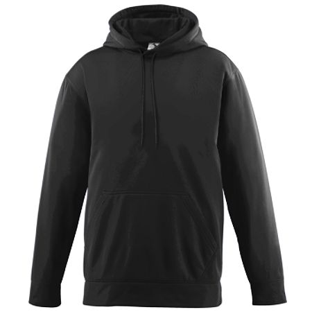 5505A Wicking Fleece Hooded Sweatshirt, Black - Medium