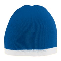 Picture of Augusta 6820A Two-Tone Knit Beanie- Royal & White - All