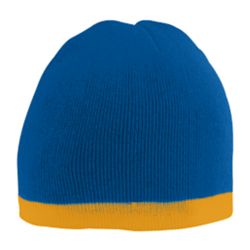 Picture of Augusta 6820A Two-Tone Knit Beanie- Royal & Gold - All