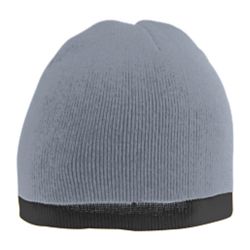 Picture of Augusta 6820A Two-Tone Knit Beanie- Grey Heather & Black - All