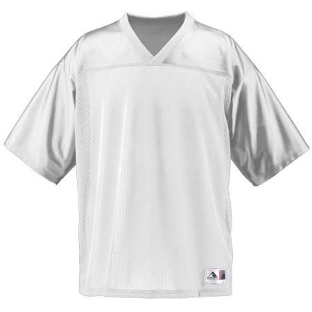 Augusta 257A Adult Stadium Replica Jersey- White- Large