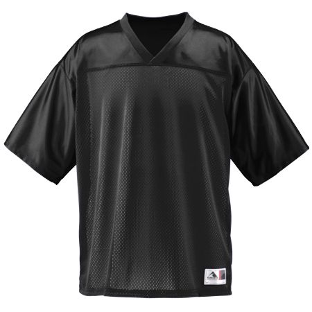 Augusta 257A Adult Stadium Replica Jersey- Black- Medium