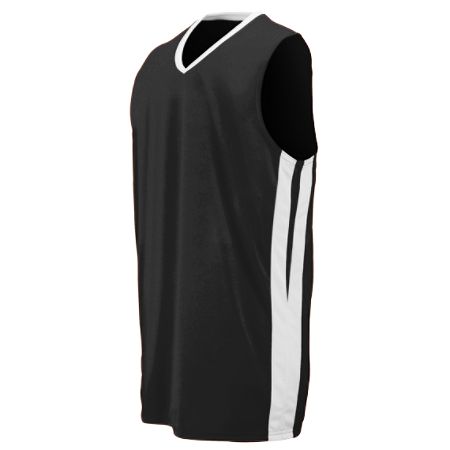 Picture of Augusta 1040A Triple-Double Game Jersey - Black & White- Extra Large