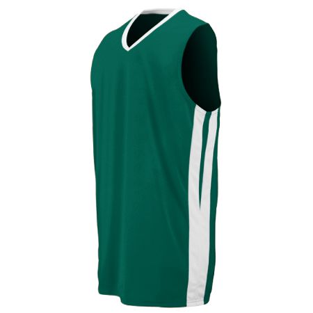 Picture of Augusta 1040A Triple-Double Game Jersey - Dark Green & White&#44; Small