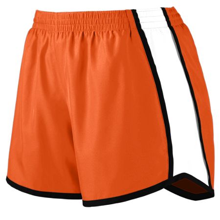 1265A Ladies Pulse Team Short, Orange, White & Black - Small
