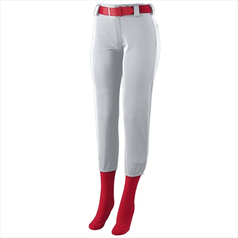 Picture of Augusta 1240A Ladies Low Rise Homerun Pant - Silver- Large