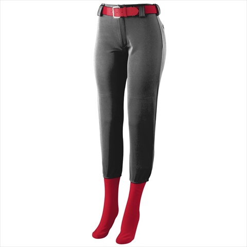 Picture of Augusta 1240A Ladies Low Rise Homerun Pant - Black- Extra Large