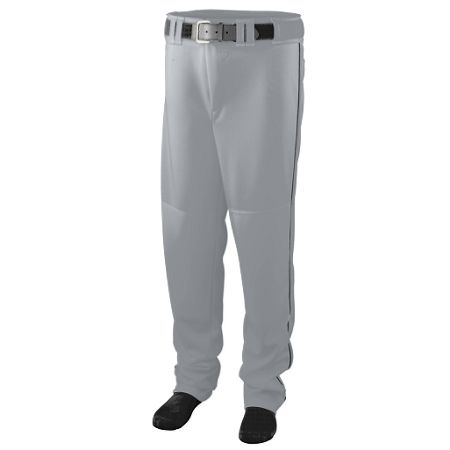 Picture of Augusta 1445A Series Baseball & Softball Pant With Piping- Silver & Black - 2X