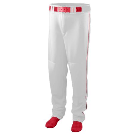 Picture of Augusta 1446A Youth Series Baseball & Softball Pant With Piping- White & Red - Large