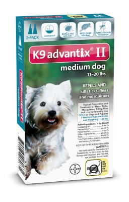 Picture of Bayer Healthcare Animal BY06063 K9 Advantix Ii Medium Dog&#44; 2 Pack