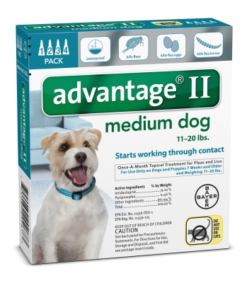Picture of Bayer Healthcare Animal BY20267 Advantage Ii Medium Dog- 4 Pack