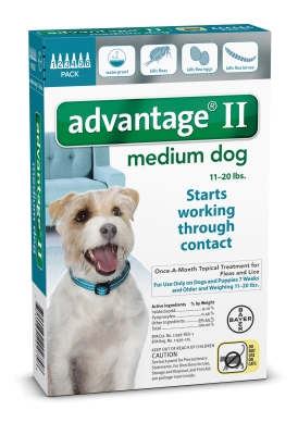 Picture of Bayer Healthcare Animal BY20275 Advantage Ii Medium Dog&#44; 6 Pack