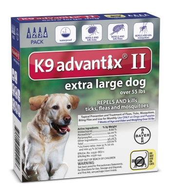 Picture of Bayer Healthcare Animal BY20410 K9 Advantix Ii Extra Large Dog- 4 Pack