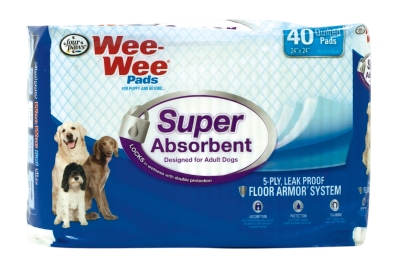Picture of Four Paws Products FP97114 Wee Wee Pad Super Absorbent - 40 Count