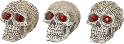 Picture of Penn Plax PP08098 Deco Skull With Jewel Eyes - 3 In.