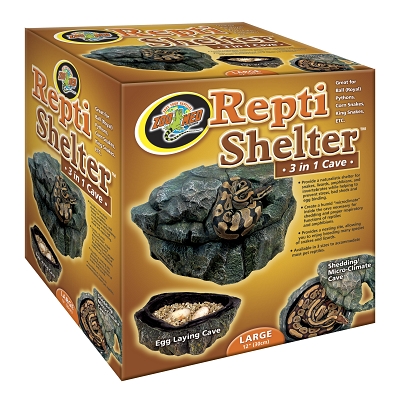 Picture of Zoo Med-Aquatrol ZM91032 Repti Shelter 3 In 1 Cave- Large