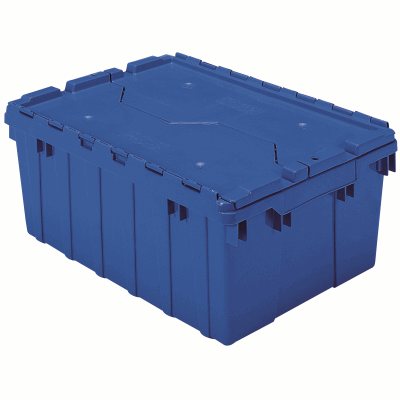 Attached Lid Container Gray - 21.5 x 15 x 9 in.