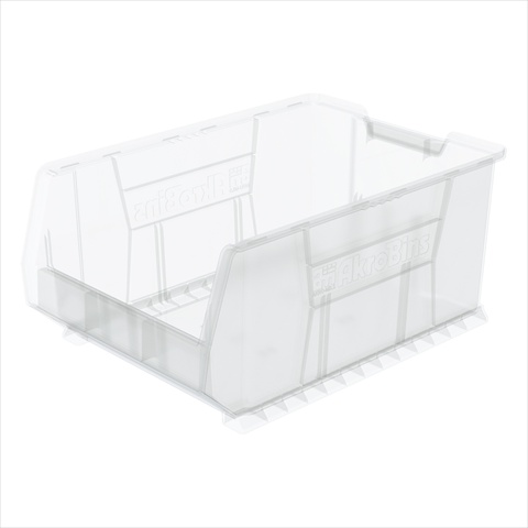 Storage Bin, Plastic, Clear, 11 in H, 16 1/2 in W, 23 7/8 in L