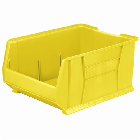 Storage Bin, Plastic, Yellow, 12 in H, 18 1/4 in W, 23 7/8 in L