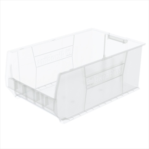 Storage Bin, Plastic, Clear, 12 in H, 18 3/8 in W, 29 1/4 in L