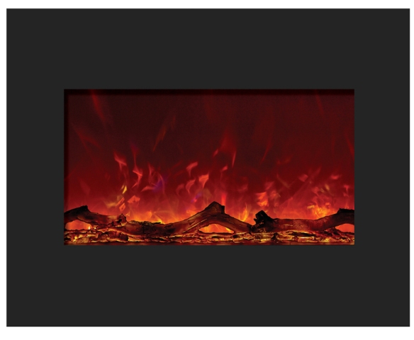 Picture of Amantii ZECL-26-2923 26 In. Zero Clearance Fireplace With 29 x 23 In. Black Glass Surround