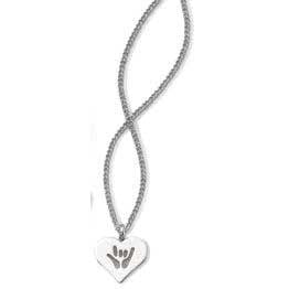 ILY Solid Heart Necklaces