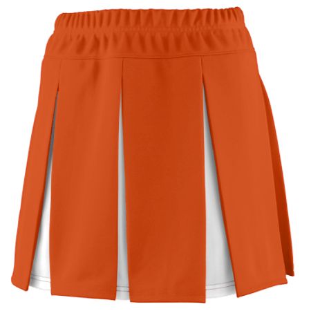 Picture of Augusta 9116A Girls Liberty Skirt - Orange & White- Extra Small