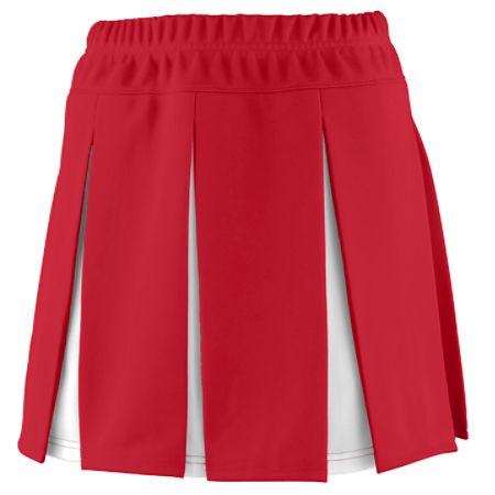 Picture of Augusta 9116A Girls Liberty Skirt - Red & White- Small