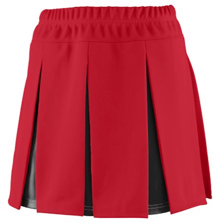 Picture of Augusta 9116A Girls Liberty Skirt - Red & Black- Small