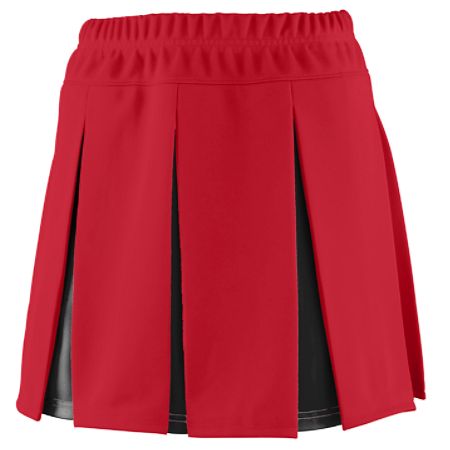 Picture of Augusta 9116A Girls Liberty Skirt - Red & Black- Medium