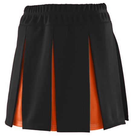 Picture of Augusta 9116A Girls Liberty Skirt - Black & Orange- Extra Small