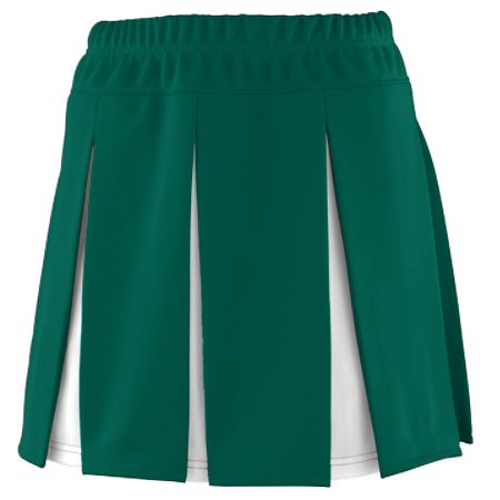Picture of Augusta 9116A Girls Liberty Skirt - Dark Green & White- XXS